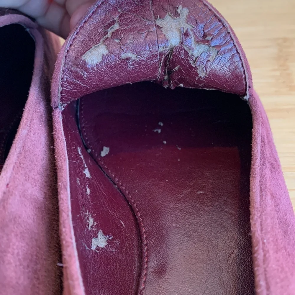 Marc Fisher | Suede Burgundy Slip On Loafers 6 1/2